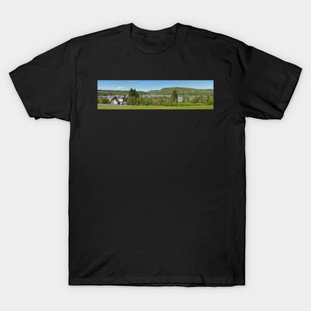 Diekirch; dikkrech; Luxembourg; Luxembourg; city overview; Outlook; Church; deanery church; panorama T-Shirt by Kruegerfoto